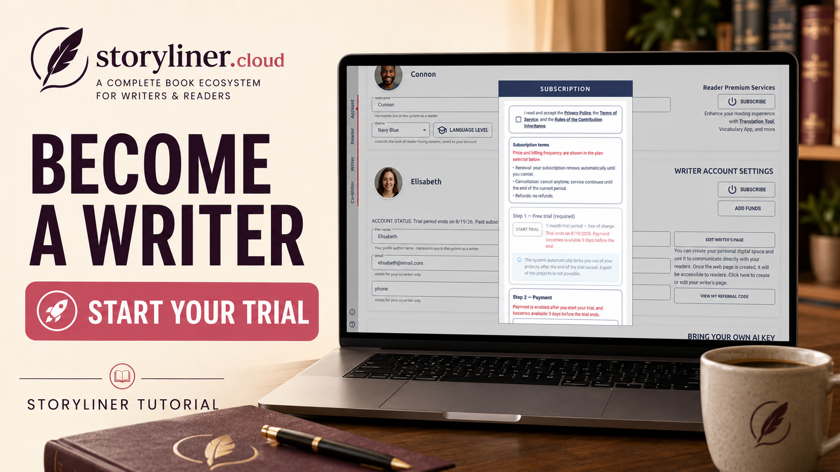 Become a writer on Storyliner
