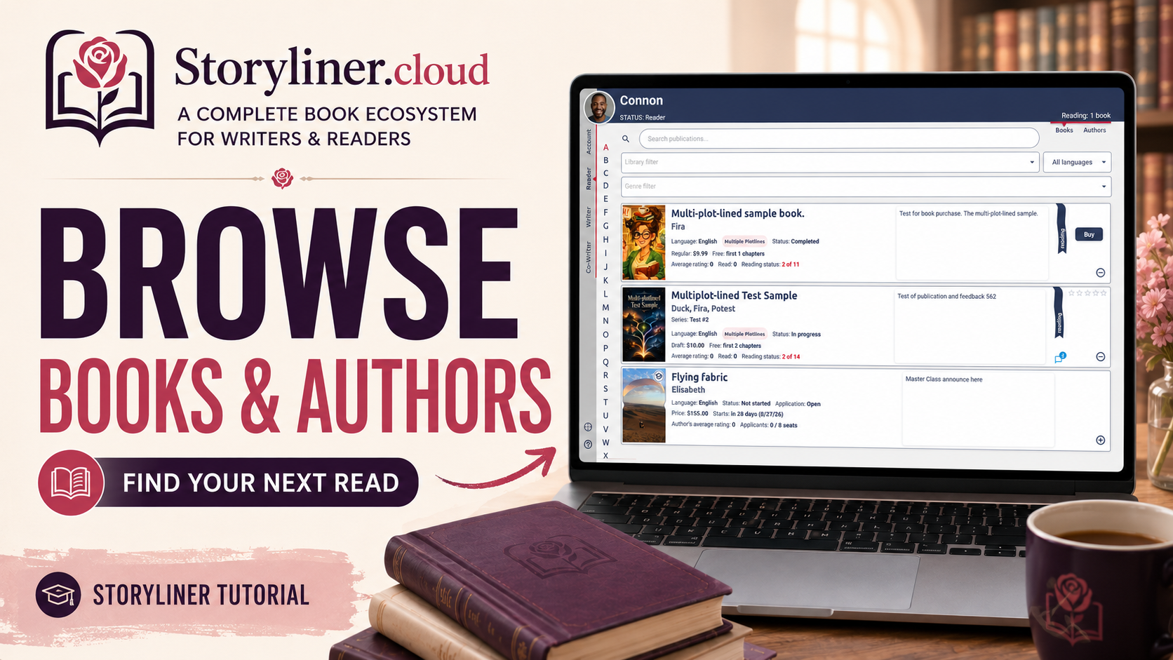 Browse books and authors