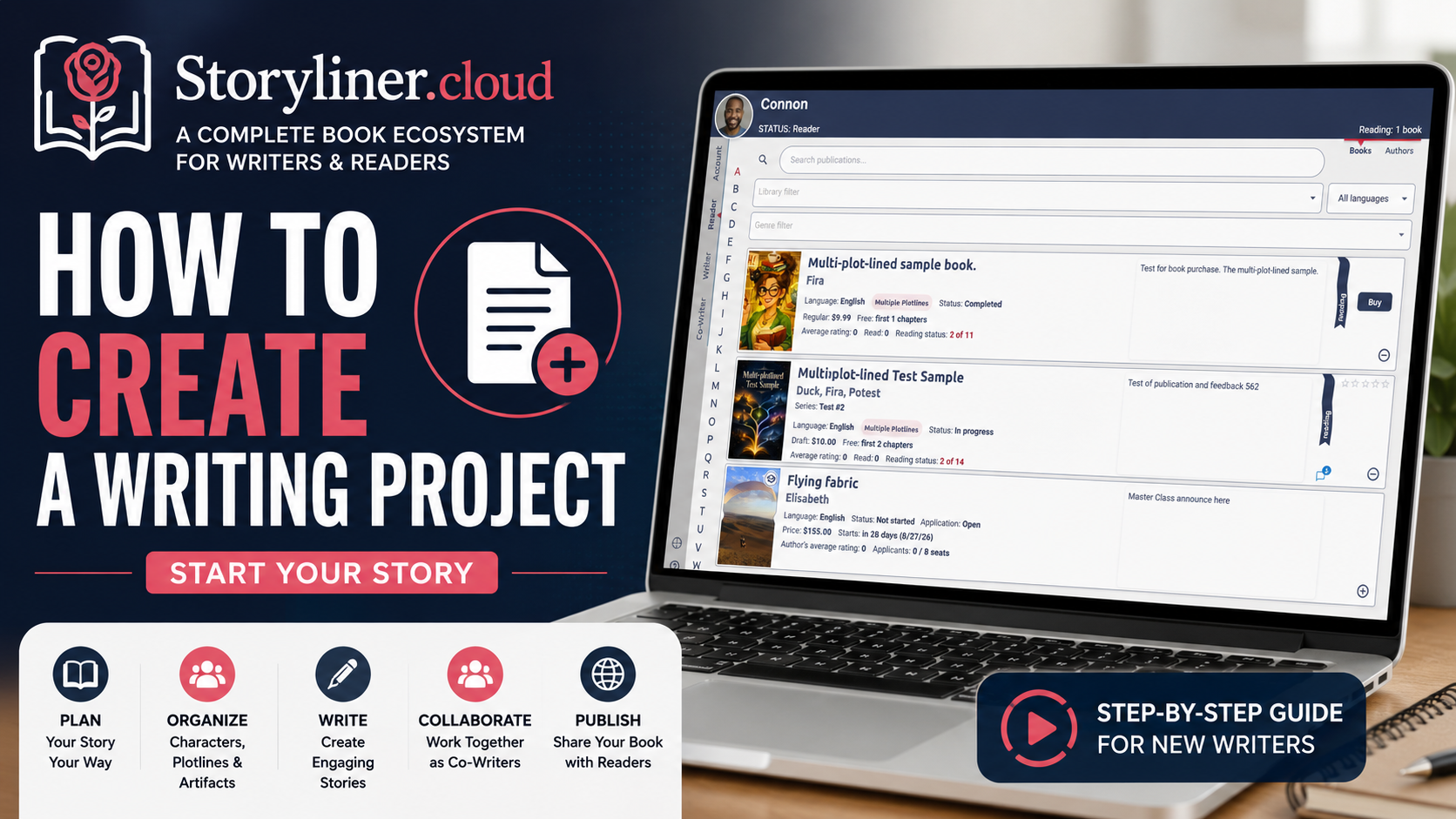 Create a writing project