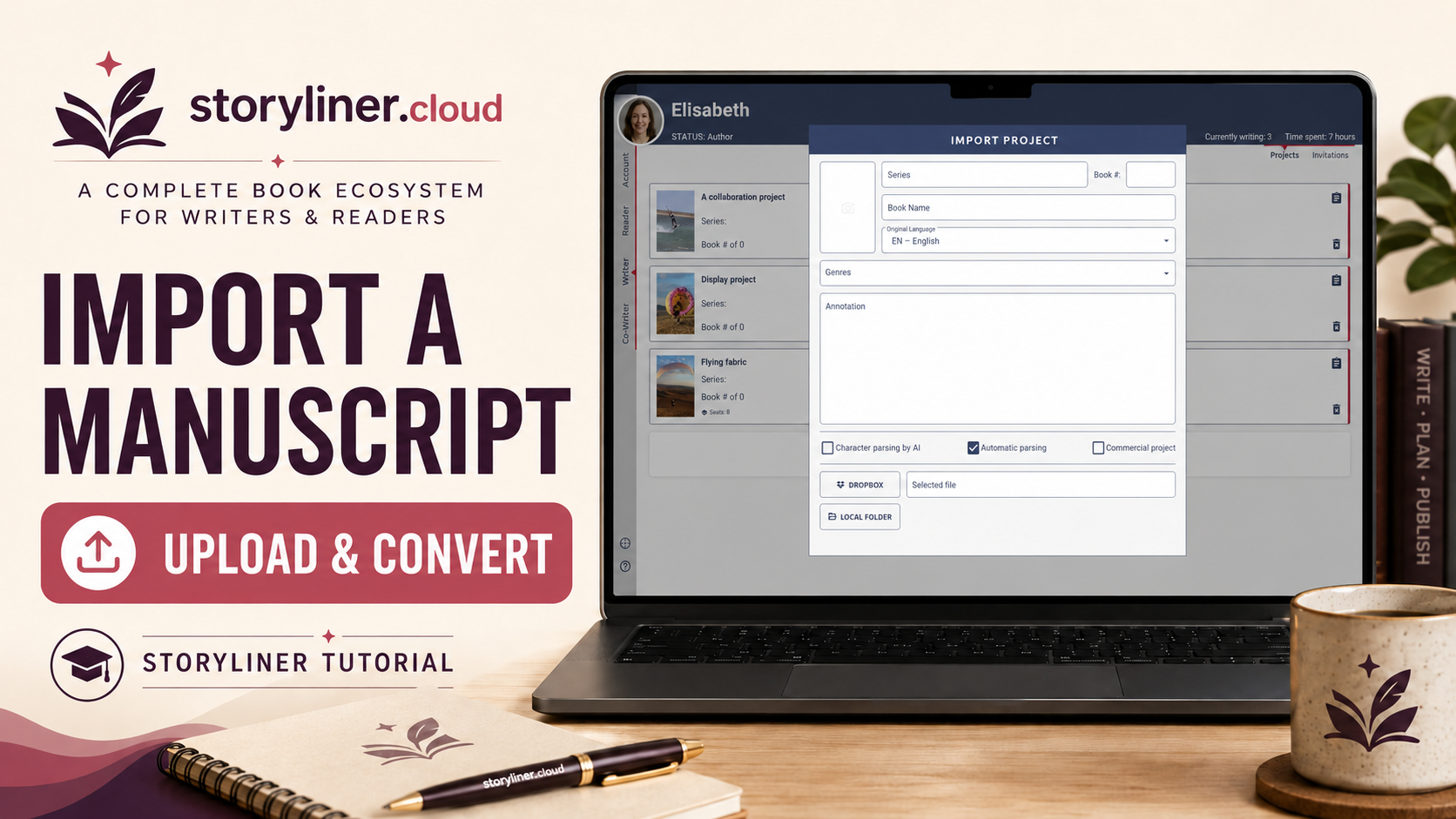 Import a manuscript