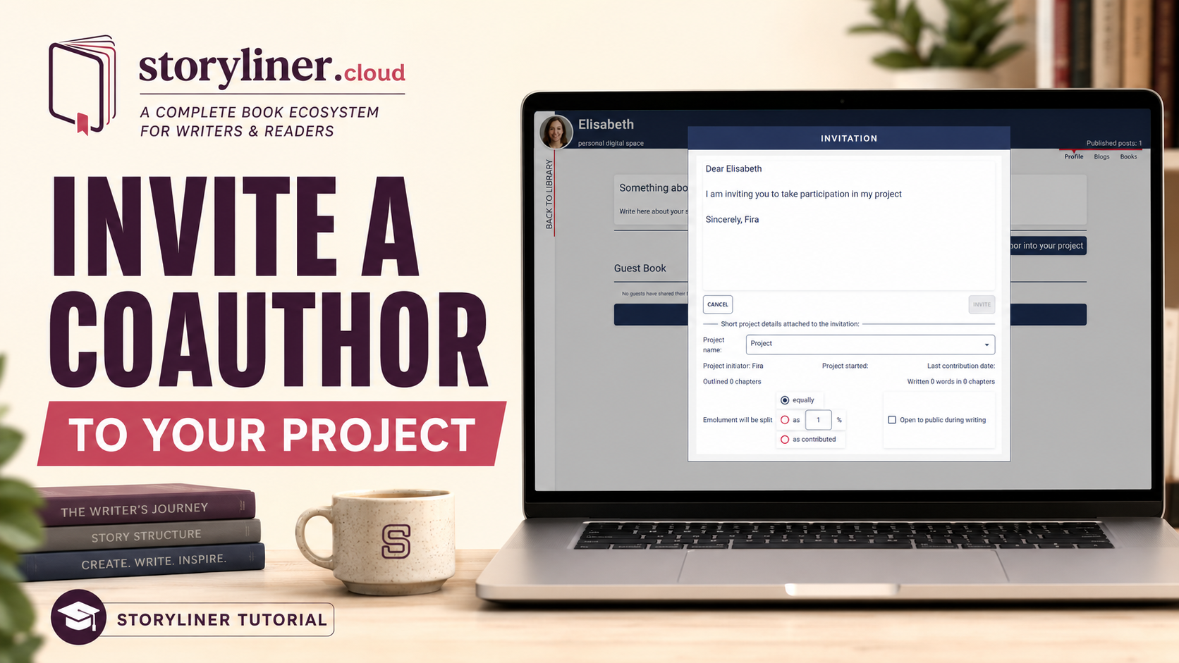 Invite a coauthor and establish an agreement