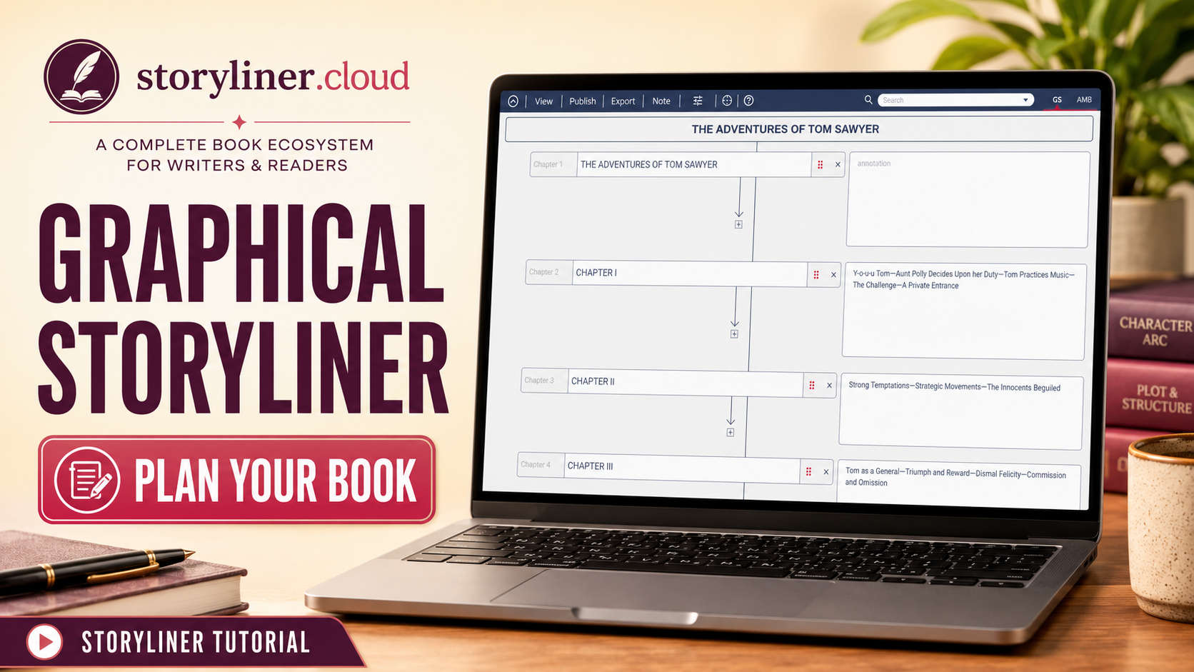 Plan a book with Graphical Storyliner
