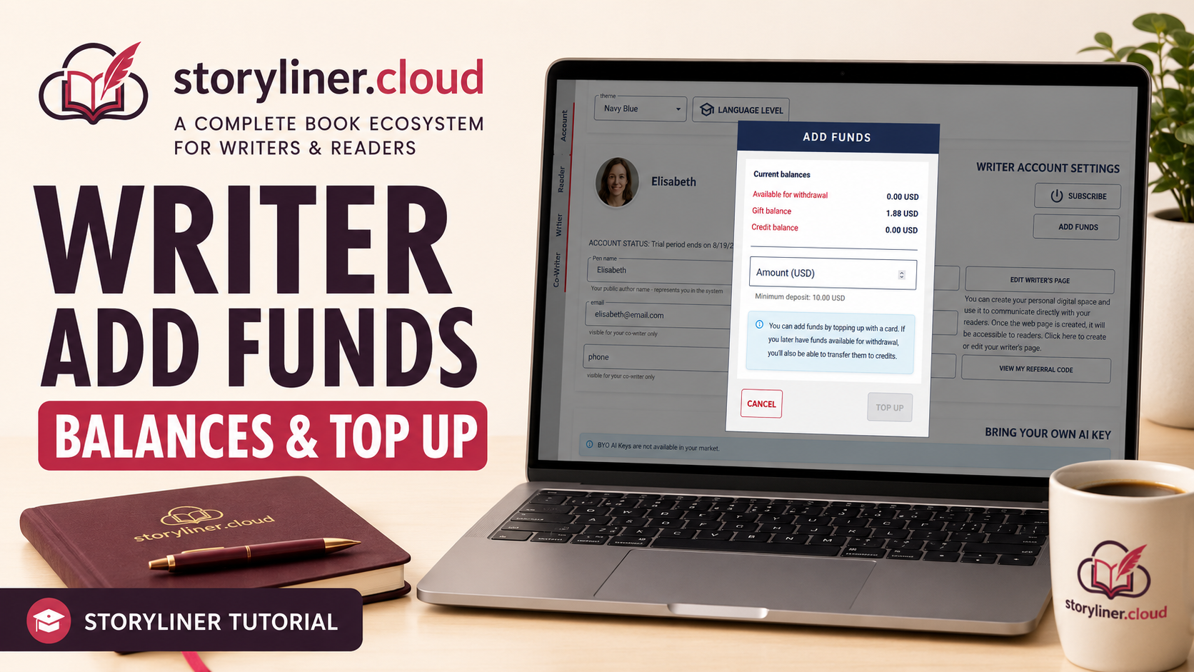 Understand writer balances and added funds