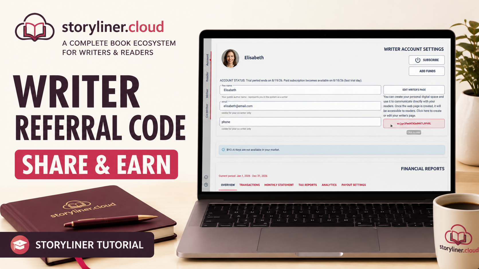 Use writer referral codes