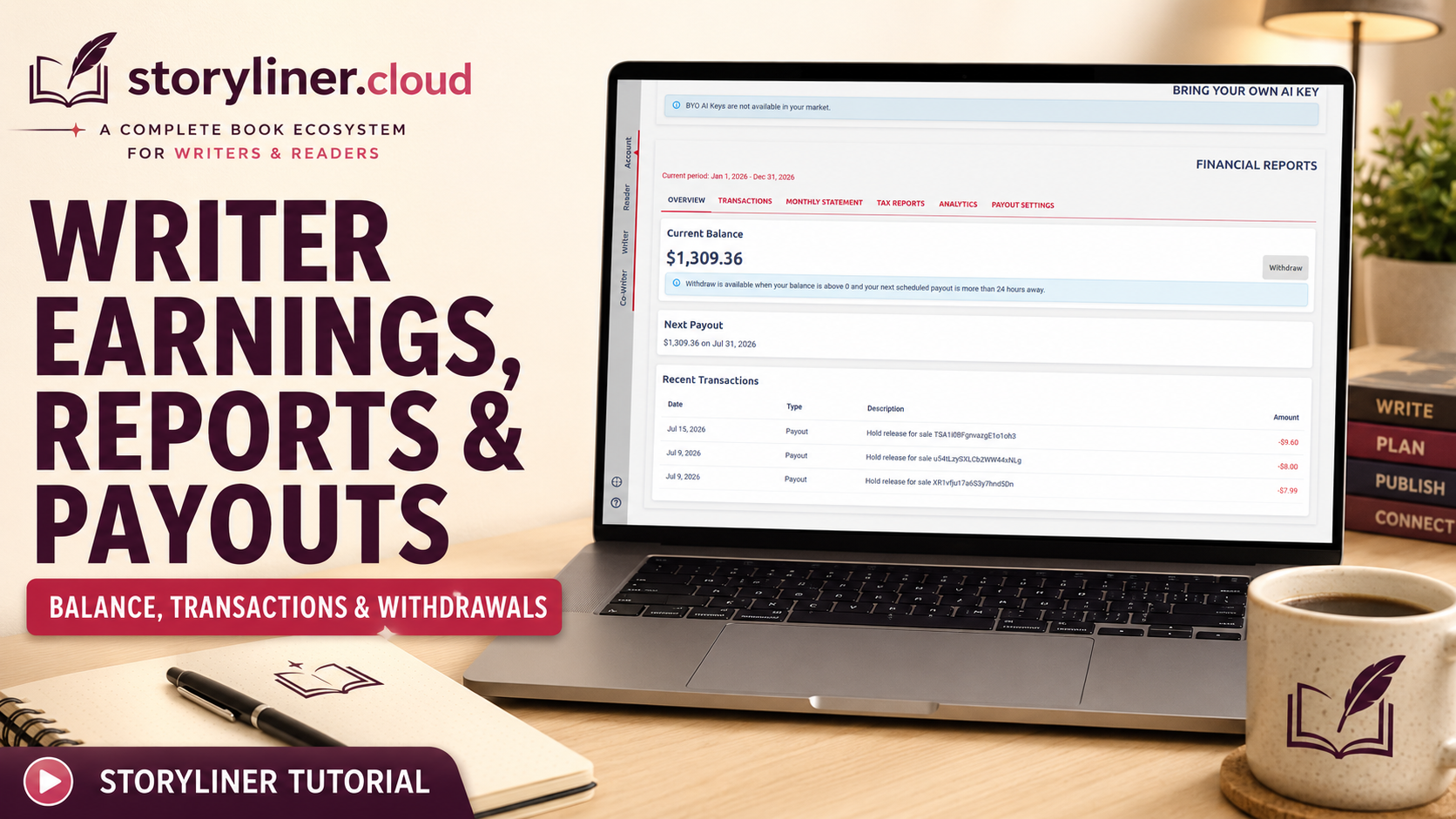 Review writer reports and payouts